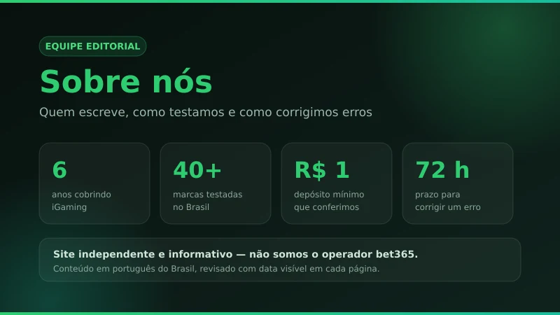 Sobre nós — equipe editorial do guia bet365 no Brasil, números do trabalho editorial